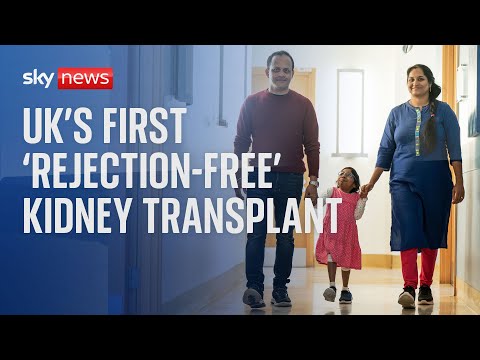 Girl, 8, becomes first UK transplant patient not to need life-long drugs