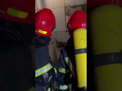Fire rips through building after Russian attack
