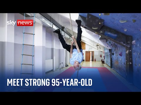 Meet the 95-year-old who loves climbing ropes and rock walls