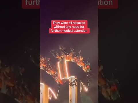 Ride malfunction leaves passengers upside down
