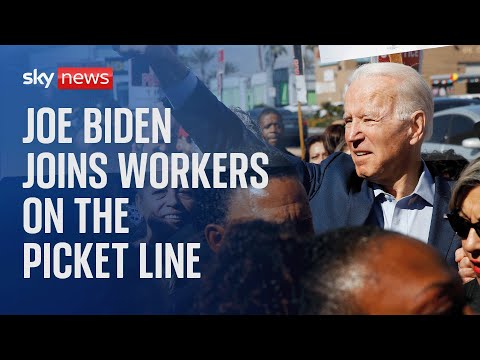 Watch live: President Joe Biden joins workers on the picket line in Michigan
