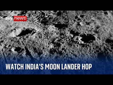 India’s moon lander performs hop experiment