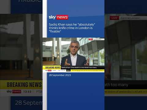 Sadiq Khan says knife crime in London is “fixable”
