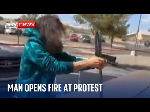 Man is shot and wounded at protest over statue