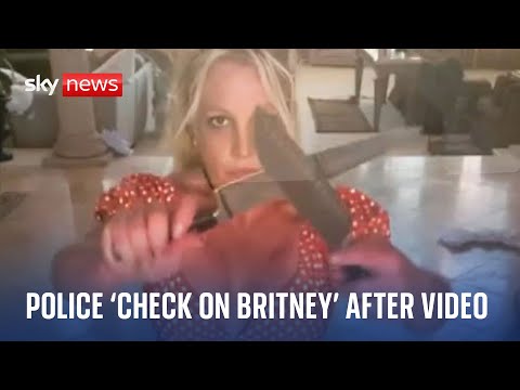 Fears for Britney Spears after she posts knife dance video