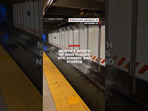 Month’s worth of rain floods NYC subway and streets