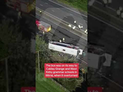 Two killed in school bus crash in Merseyside