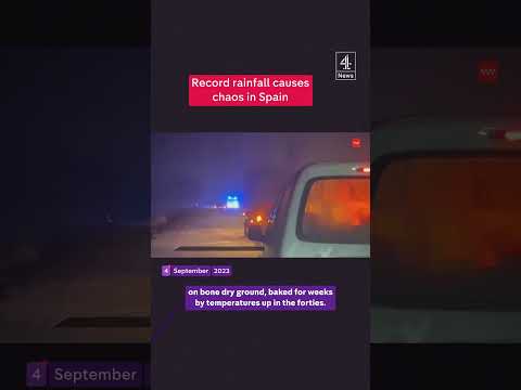 Torrential rain causes chaos across Spain