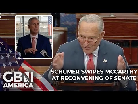 Chuck Schumer takes swipe at Speaker Kevin McCarthy in speech at reconvening of the Senate