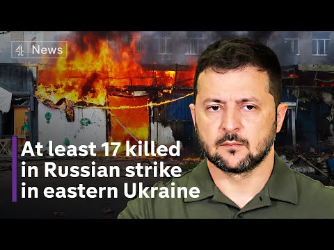 Ukraine war: At least 17 people killed in market attack