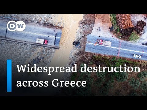 Greece rescue services still struggle to reach residents affected by floodwaters | DW News