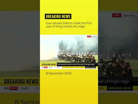 Gun salutes have been fired across the UK to mark the first year of King Charles III’s reign
