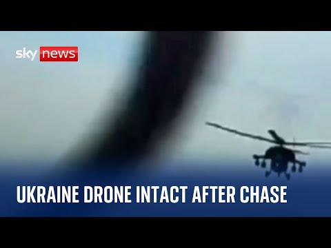 Ukrainian drone escapes after chase with Russian helicopters and aircraft