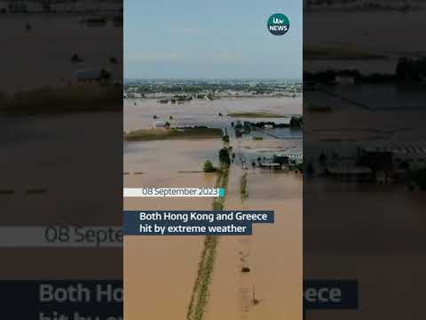 Hong Kong and Greece hit with extreme weather #itvnews