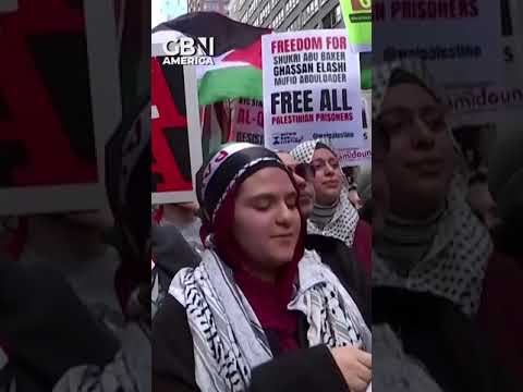 ‘Israel GO TO HELL!’ | Palestine supporters gather in New York #Hamas #Israel #GBNAmerica