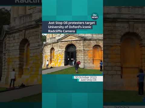 Just Stop Oil protesters target University of Oxford’s iconic Radcliffe Camera #ITVNews #UK