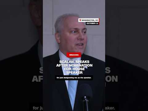 Scalise speaks after nomination for House speaker
