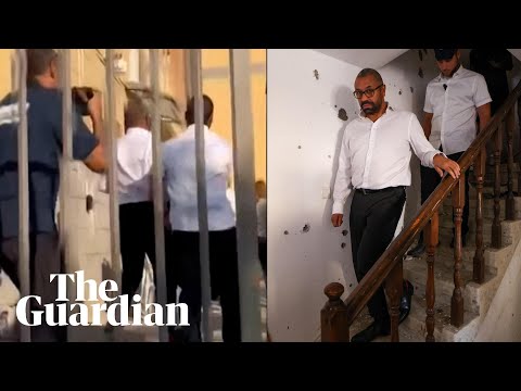 James Cleverly scrambles for cover as sirens sound on visit to southern Israel