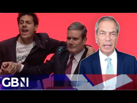 Farage calls out the ‘astonishing lapse of security’ that let a protester on stage with Keir Starmer