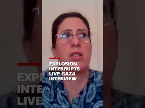 Explosion interrupts live CNN interview in Gaza