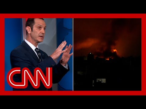 Intense bombardment on Gaza City picks up during on-air segment. See the live pictures