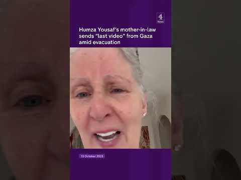 Humza Yousaf’s mother-in-law sends “last video” from Gaza amid evacuation