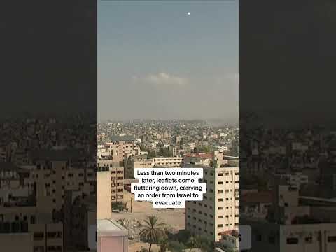 Warning leaflets drop in Gaza