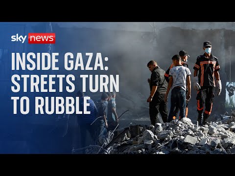 Israel-Hamas war: Airstrikes reduce Gaza streets to rubble