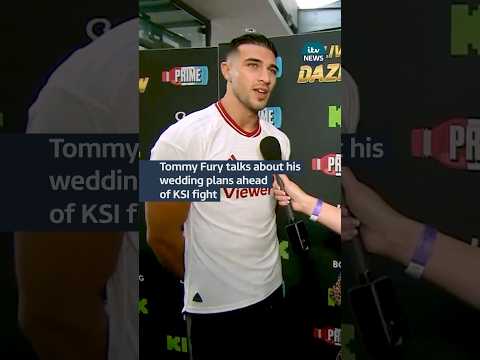 Tommy Fury says he can focus on his wedding after he’s won his fight against KSI #itvnews #mollymae