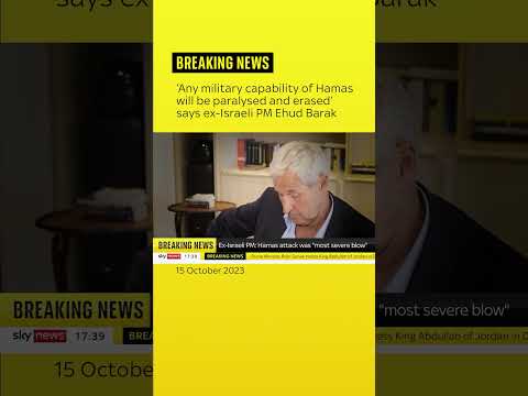 Hamas attack was ‘most severe blow’, ex-Israeli PM tells Sky News