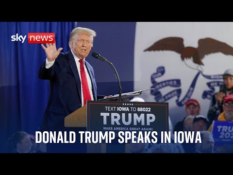 Watch live: Former US President Donald Trump speaks in Iowa