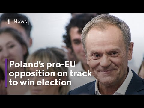 Poland election: Exit polls show pro-EU party on course to win in major shift