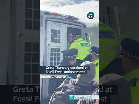 Greta Thunberg arrested in London #itvnews #news #uk