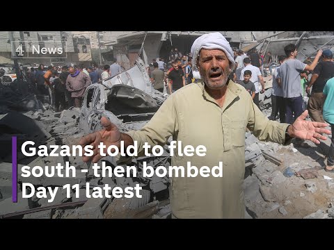Gaza residents flee south only to be bombed by Israel