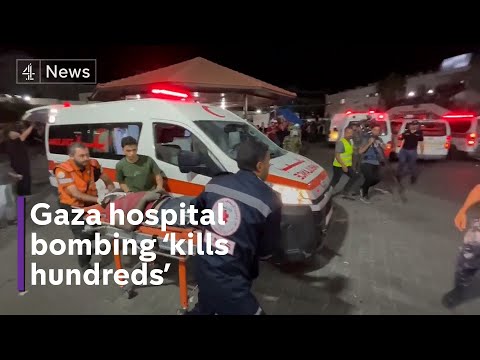 ‘Hundreds killed’ after Israel airstrike hits Gaza hospital, Palestinians officials claim