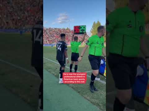 13-year-old footballer makes pro debut