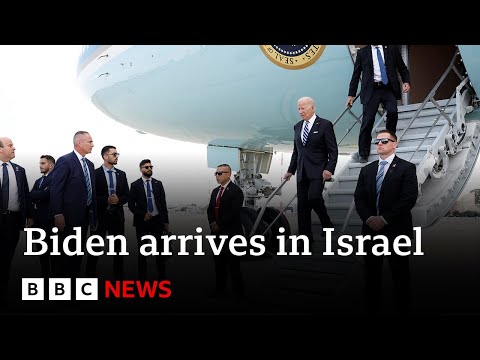 US President Joe Biden arrives in Israel  – BBC News