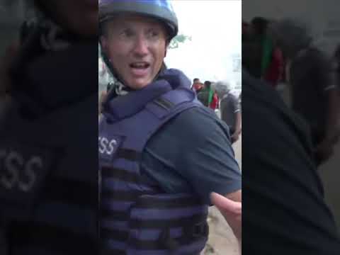 Israel-Hamas war: Sky correspondent in the middle of erupting Beirut protest
