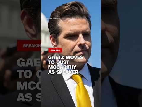 Gaetz moves to oust McCarthy as speaker