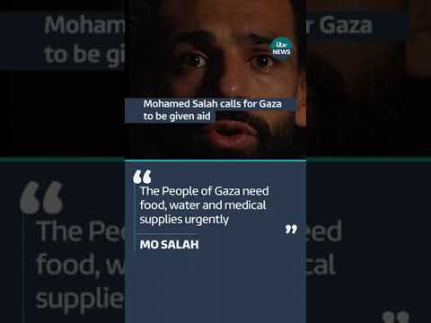 Mohamed Salah calls for Gaza to be given aid #ITVNews #mosalah #gaza