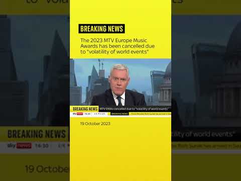 BREAKING: The 2023 MTV Europe Music Awards has been cancelled due to “volatility of world events”