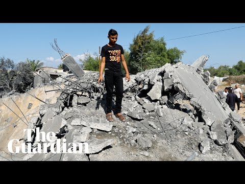 ‘Nowhere is safe’: people in southern Gaza search rubble after airstrikes