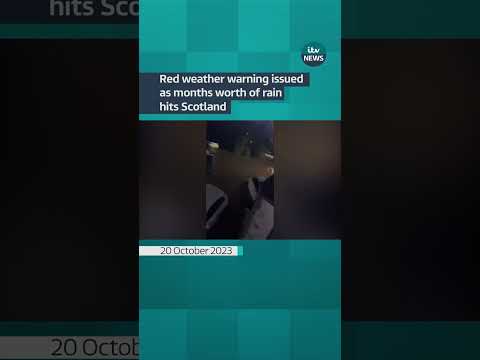 Red weather warning issued as months worth of rain hits #scotland #stormbabet