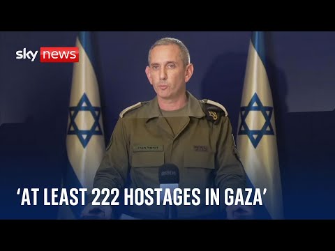 Israel-Hamas war: At least 222 hostages in Gaza – IDF spokesman