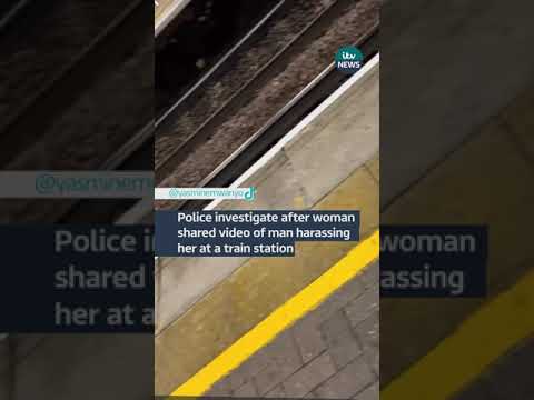 Police investigate after woman shared video of man harassing her at a train station #tottenham #uk