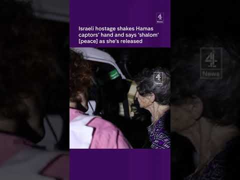 Released Israeli hostage says shalom [peace] to captor