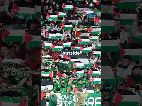 Why fans defied Celtic to wave Palestinian flags #itvnews #celtic