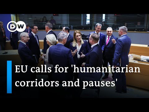 EU leaders meeting in Brussels called for a humanitarian ‘pauses’ in Gaza | DW News