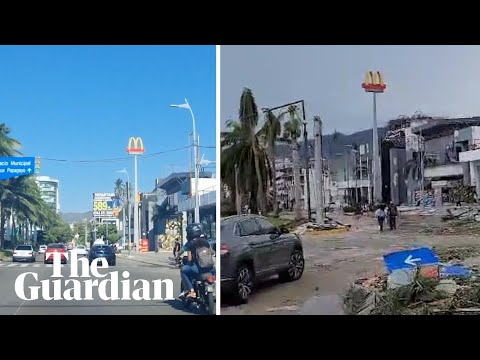 Hurricane Otis: before and after footage shows scale of destruction in Mexico’s Acapulco
