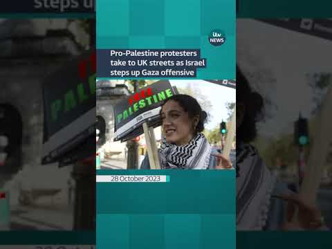 Pro-Palestine protesters take to UK streets as Israel steps up Gaza offensive #gaza #protest #uk